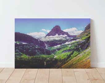 Glacier National Park Mountain Print – Logan Pass Panoramic Landscape Photography - Large Wall Art
