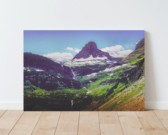 Glacier Park Mountains Wall Art - large wall art - nature wall art - landscape wall art - panoramic landscape - living room wall art - print