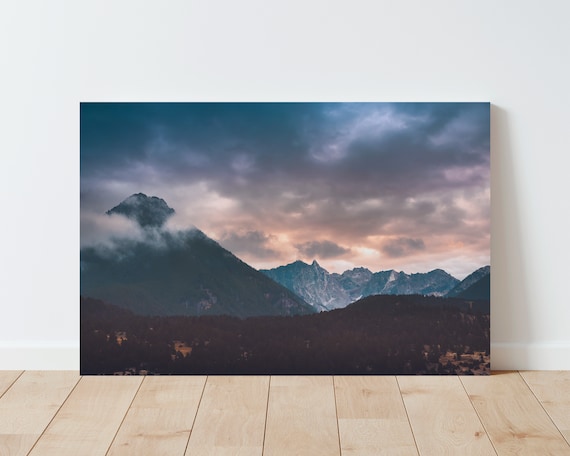 Mountain Landscape Wall Art - Mountain Photography - Scenic Landscape - Nature wall art - Moody - Storm - Large wall art - Nature Photograph