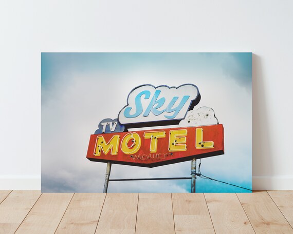 Fine Art Rustic Neon Sign Photography Print - Rustic Decor - Retro Decor - Vintage Decor - Western Decor- Western wall art - Mid Century