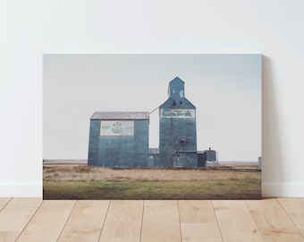 Grain Elevator Wall Art - Rustic Decor - Landscape Wall Art - Farmhouse Decor - Living Room Wall Art - Western Decor - Montana - Americana