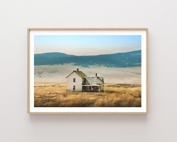 "Mossy Roof" - Western Farmhouse Landscape Photography