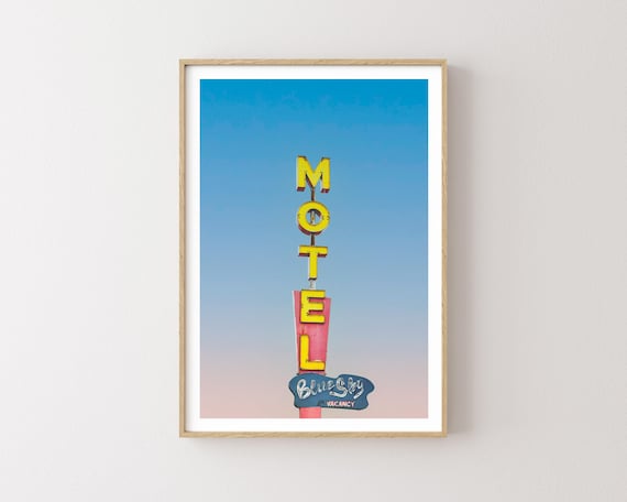"Big Sky Motel" - Western Vintage Neon Sign Photography