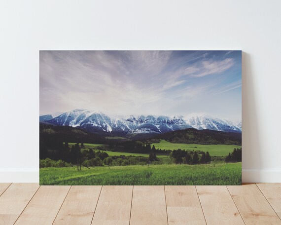 Dreamy Mountain Landscape Wall Art - Nature Photography - Mountain Wall Art - Panoramic - Farmhouse Decor - Cabin Decor - Western Decor