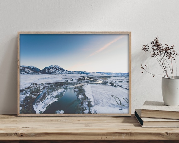 Landscape Wall Art - Yellowstone River - Nature Wall Art - Mountain Wall Art - Large Wall Art - Living Room wall art - Bedroom wall art