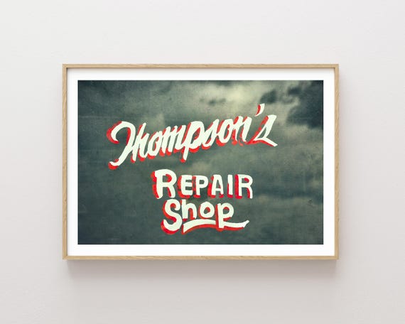"Countryside Cafe" - Western Vintage Neon Sign Photography