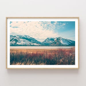 Fine Art Mountain Lake Western Landscape Photography - Jackson Lake Wyoming - Nature Photography - large wall art - Colorful - Western Art