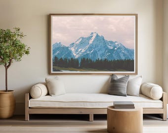 Dreamy Teton Mountains Sunset Landscape Photography - Western Wall Art - Western Prints - Nature Prints - Nature Wall Art - Large wall art