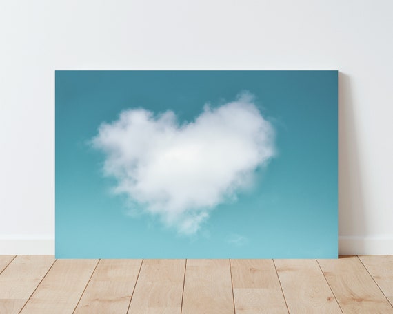 Minimalist Heart Shaped Cloud Photography Print - Heart wall art - Love wall art - Nature Photography - Cloud Wall Art - Cloud Photography