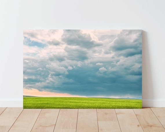 Storm and Colorful Landscape Photography - Nature Photography - Landscape wall art - panoramic wall art - living room wall art - modern