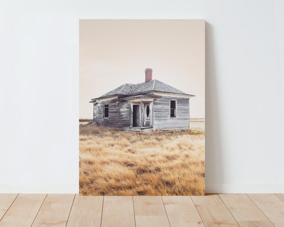 Abandoned Farmhouse Photography Print - Landscape Print - Rustic Decor - Farmhouse Decor - Landscape photography - Living room wall art