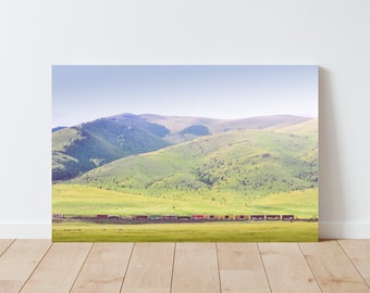 Landscape Wall Art - Train photography - Nature wall art - Large wall art - mountain wall art - panoramic wall art - panoramic landscape