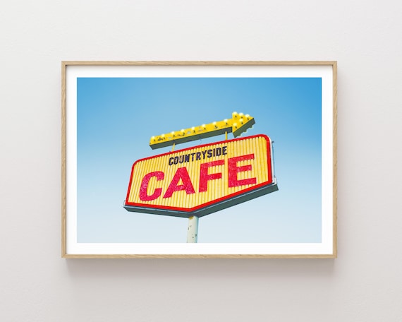 "Countryside Cafe" - Western Vintage Neon Sign Photography