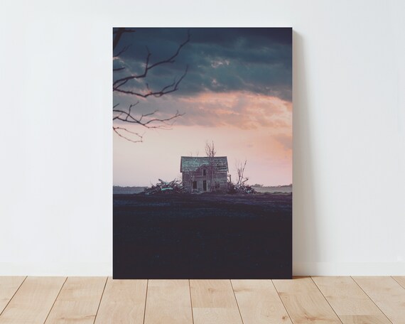 Rural Landscape Wall Art | Abandoned Photography | Large wall art | Nature wall art | rustic decor | Farmhouse decor | Living room wall art