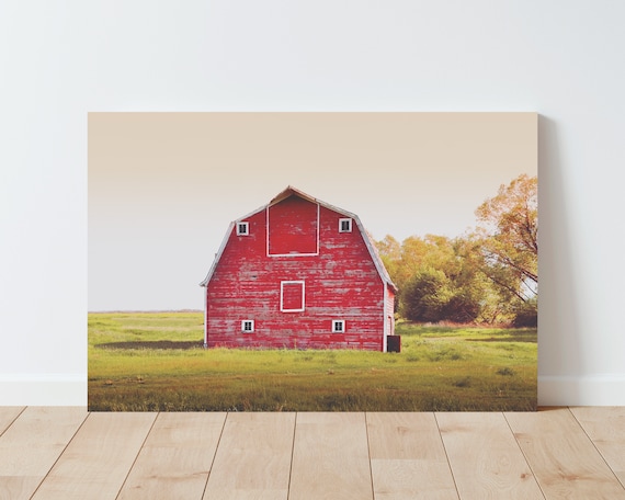 Fine Art Rustic Barn Photography Print - Western Decor Wall Art Print - Modern Farmhouse Decor - Rustic Decor - Landscape - Red Barn Print