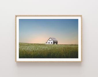 Impresión del atardecer en una granja de Montana: fotografía de paisajes del oeste