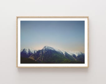 Montana Mountain Sunrise Photography Print: Scenic Landscape Wall Art
