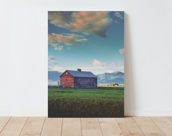 Barn and Colorful Rural Landscape Photography - Landscape wall art - nature wall art - barn wall art- barn photography - barn print - rustic