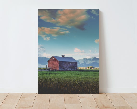 Barn and Colorful Rural Landscape Photography - Landscape wall art - nature wall art - barn wall art- barn photography - barn print - rustic