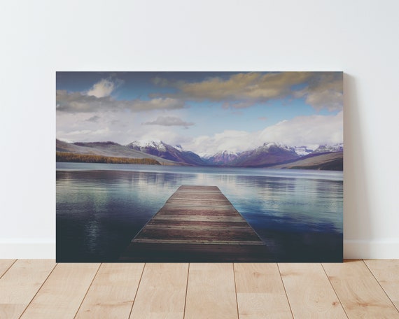 Glacier National Park Mountain Landscape Photography | Landscape Wall art | Mountain Wall art | Nature wall art | Panoramic wall art | lake