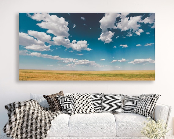 large colorful landscape, large canvas wall art, large landscape wall art, landscape on canvas, prints - "Heaven is a Field on a Summer Day"