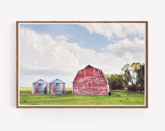 Rustic Red Barn Farm Landscape Photography