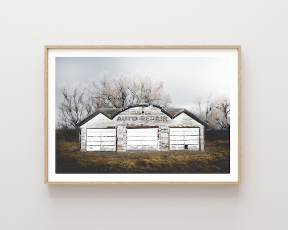 "Custer Auto Repair" - Vintage Rustic Mechanic Garage Western Photography