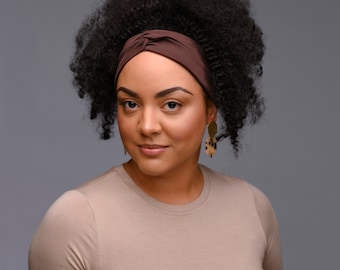 Satin Lined Knot Headband | Stretch Headband for Women | Protective Hair Accessory | Wide Twist Headband