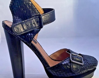 Ann Taylor platform pumps van leer, maat 7 M (VS) - Nieuw/showmodel