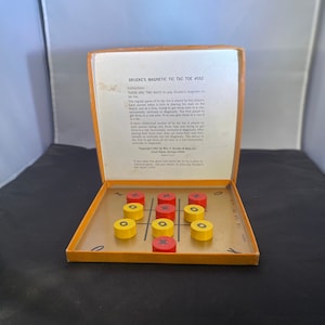 Vintage Drueke Magnetic Tic Tac Toe No 552 / Vintage Magnetic Travel Tic Tac Toe Game, Tik Tac Toe