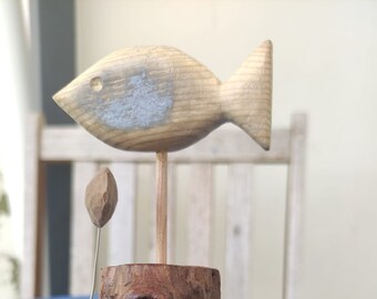 Big fish. Automaton made with driftwood.