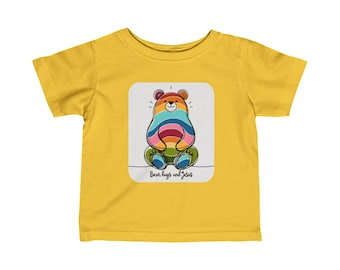 Bear Hugs and Jesus, baby Girl clothes, toddler girl clothes, kids graphic tee, baby shower gift girl, girl clothes, toddler girl shirt