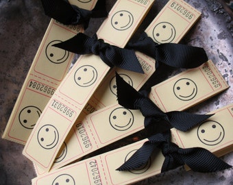 100 Smiley Face  Carnival Tickets - Happy Yellow