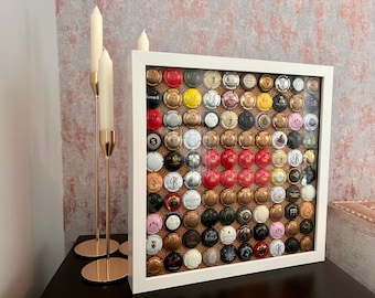 Champagne Cork Cap Artwork, Champagne Lover, Handmade Champagne Art, Art Deco, Bubbly Designs, Champagne Gift