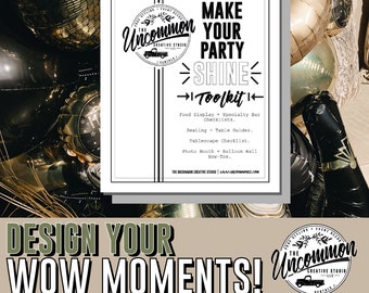 Party Planner Toolkit: Event Checklists, Guides for Photo Booths and Balloons (Digital Download)