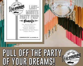 Party Planning Checklist Bundle, Last-Minute Prep (Printable PDF)