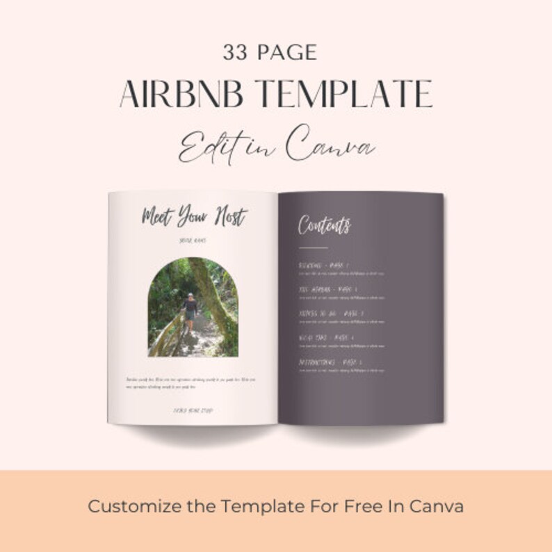 Stylish Vacation Rental Book, Canva Template for Effortless