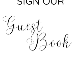 Digital Minimalist Guest Book Sign