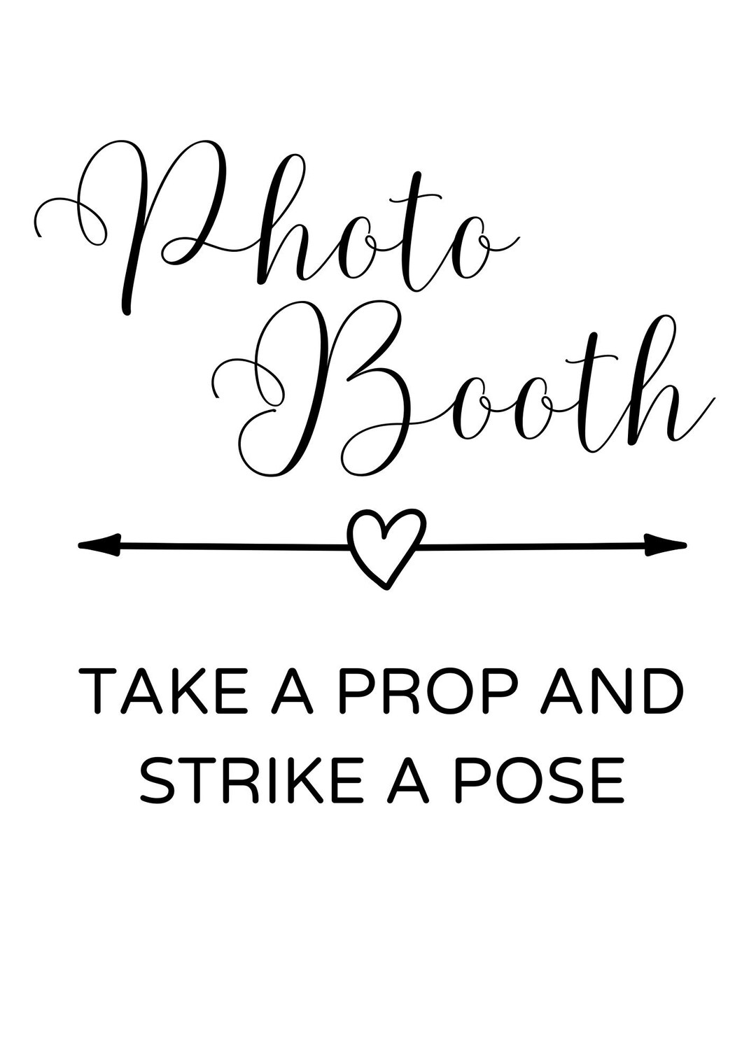 Digital Minimalist Photo Booth Sign - Etsy