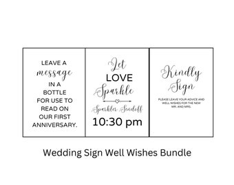 Digital Minimalist Wedding Well Wishes Bundle