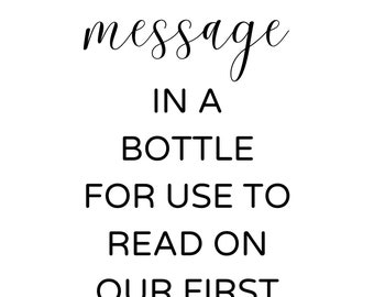 Digital Minimalist Message in a Bottle Sign