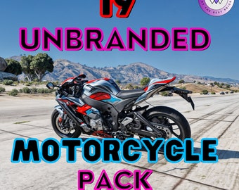 GTA V Bike Pack: 19  Unbadged Motorcycles | FiveM Ready | High Quality | Optimized | Unbadged | Chopper | Bikes | Grand Theft Auto 5 l Fivem