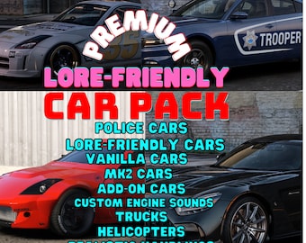 Fivem Car Pack : 300+ Vehicle Pack l Lore-Friendly l Vanilla Cars l Police Cars l Custom Engine Sounds l Bike Pack l Fivem cars l GTA Cars