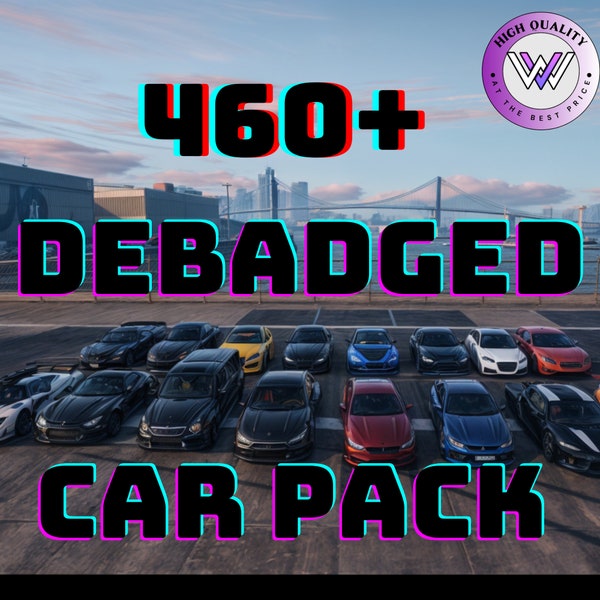 FiveM Mega Car Pack: 500+ Fahrzeug-Paket | Debadged - Unbranded | Hohe Qualität | Fivem Bereit | | 600 USD Wert | Grand Theft Auto 5 l FiveM