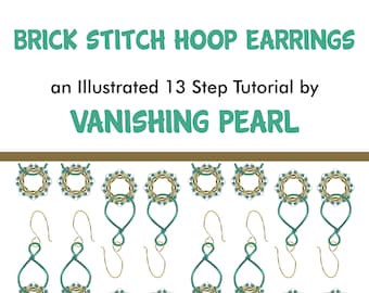 Brick Stitch Circle Braid Earrings: PDF Instant Download Tutorial