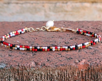 Ladybug Collection: Confetti Skinny Loom Bracelet, Made to Order