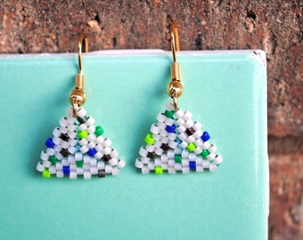 Made to Order: Polka Dot Triangle Earrings