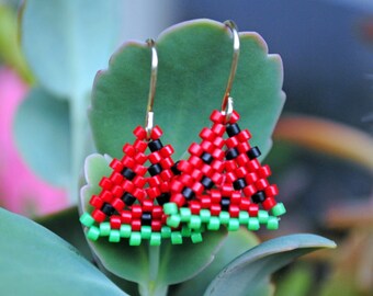 Made to Order: Watermelon Slice Triangle Earrings