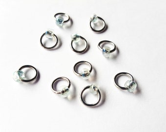 Blue and Purple Round O Ring Snag Free Stitch Markers For Knitting Progress Keepers Knitting Supplies Small Fits Up to US Size 3 Needle