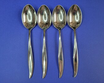Gorham Stegor WAIKIKI Stainless Steel Teaspoon Silverware Flatware. Set of 4.
